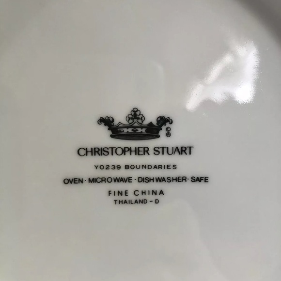 MINT! Vtg 90s Christopher Stuart 'Boundaries' Pattern Large Serving Bowl - Y0239 - Picture 9 of 10